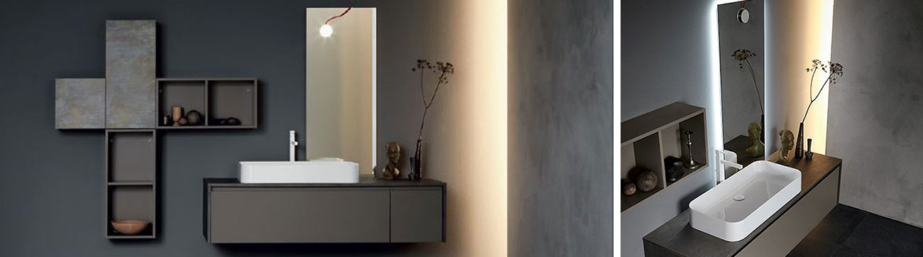 bagno con pieni e vuoti